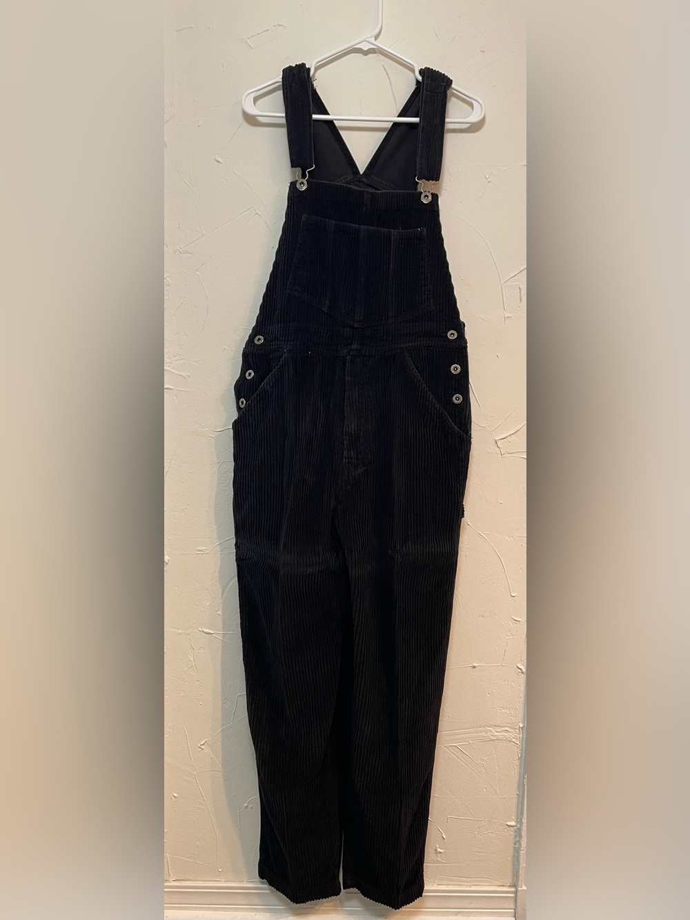 Vintage 90s/Y2K Black Corduroy Utility Overalls